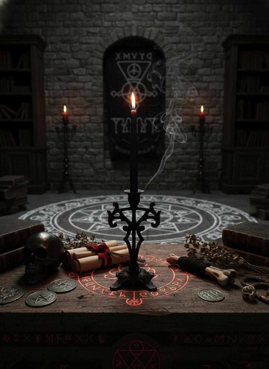 Świeca rytualna - Zielona