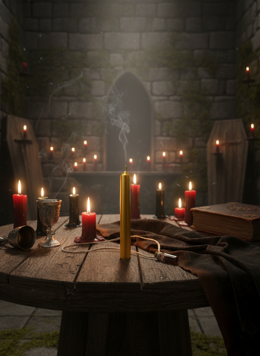 Świeca rytualna – Złota