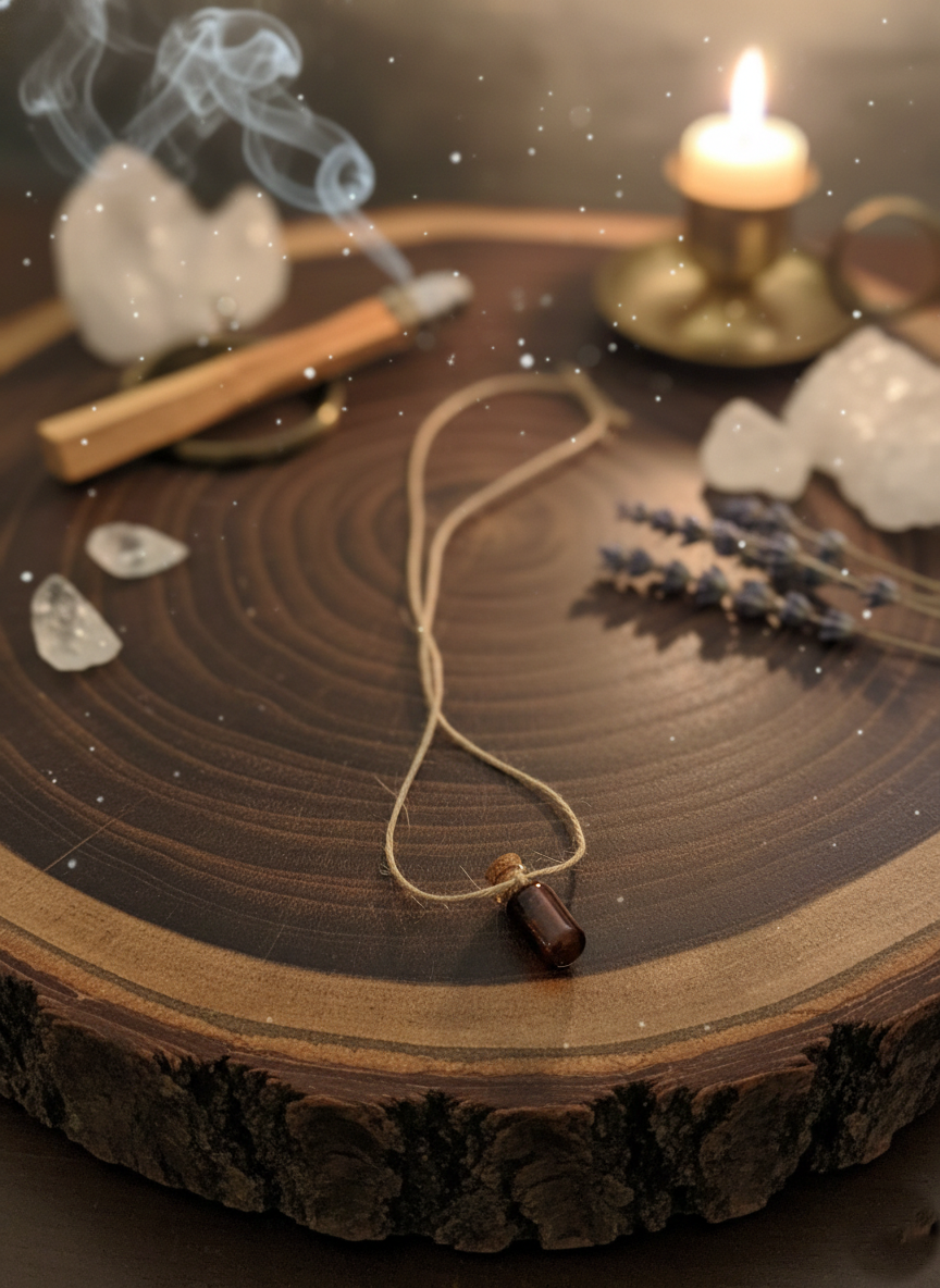 Talizman z imitacją krwi porytualnej