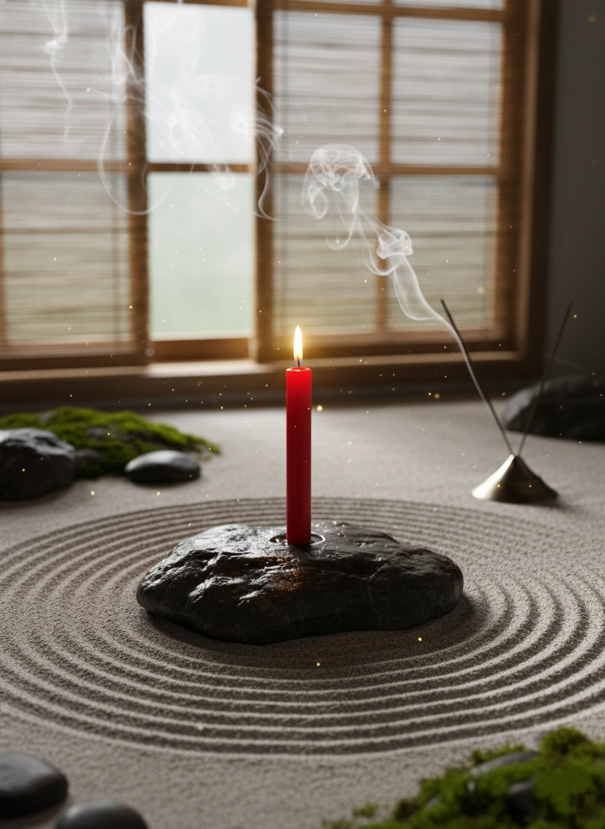 Świeca rytualna - czerwona