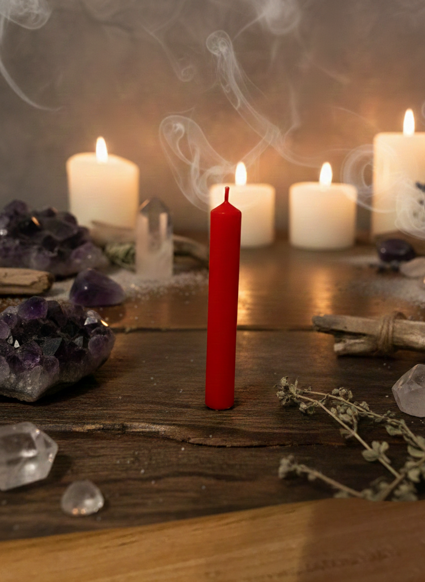 Świeca rytualna - czerwona