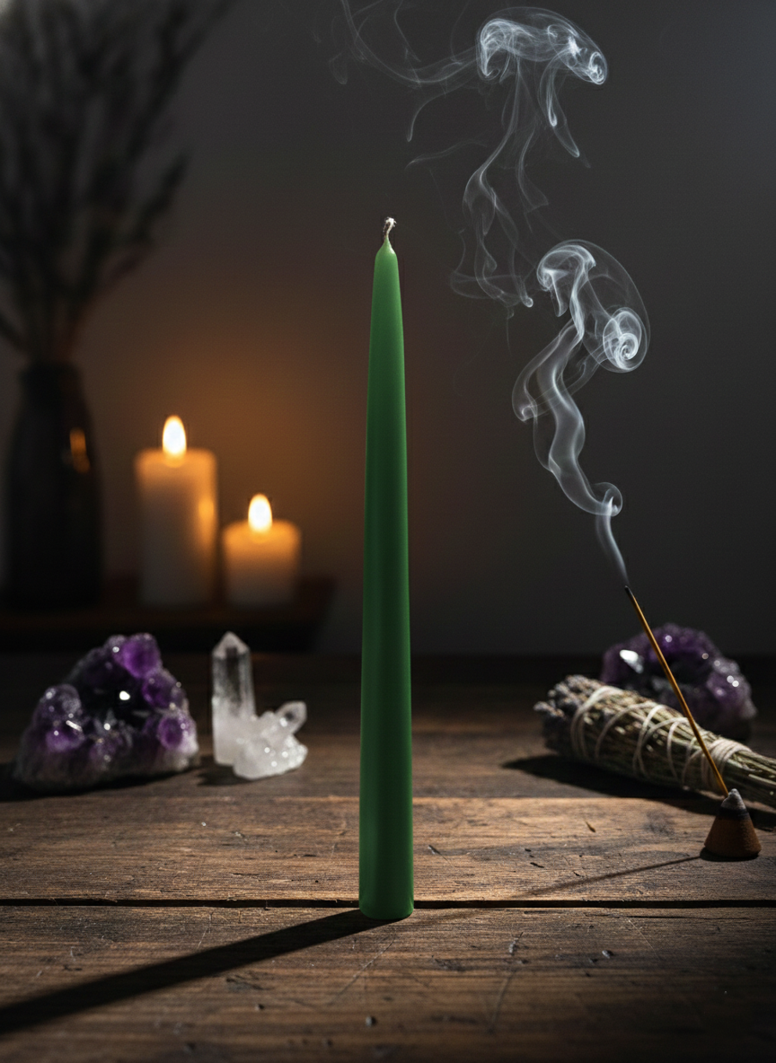 Świeca rytualna - Zielona