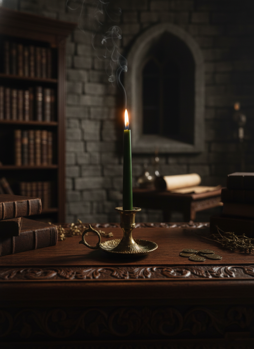 Świeca rytualna - Zielona