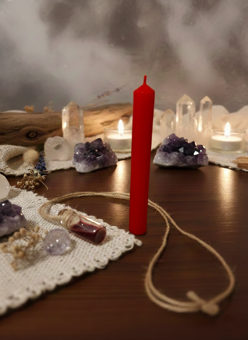 Świeca rytualna - czerwona